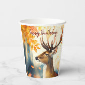 Fall vibes Deer - Geburtstag Pappbecher (Rückseite)