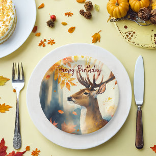 Fall vibes Deer - Geburtstag Pappteller