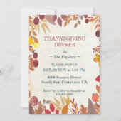 Fall Vibes Erntedank Dinner nach Maß Einladung (Vorderseite)