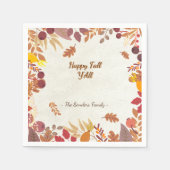 Fall Vibes Erntedank Dinner Party Anpassen Serviette (Vorderseite)