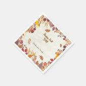 Fall Vibes Erntedank Dinner Party Anpassen Serviette (Ecke)