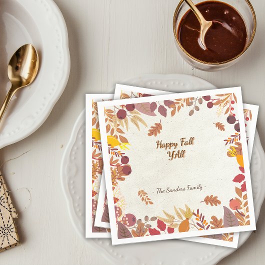 Fall Vibes Erntedank Dinner Party Anpassen Serviette