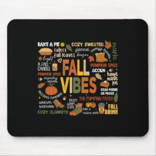 Fall Vibes Erntedank Halloween Familie Matching Mousepad
