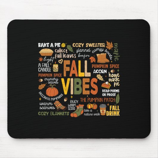 Fall Vibes Erntedank Halloween Familie Matching Mousepad (Vorne)