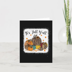Fall Vibes Es ist Herbst Y'all Leopard Pumpkin Her Karte