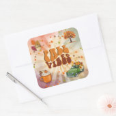 Fall Vibes Farbaufkleber Quadratischer Aufkleber (Umschlag)