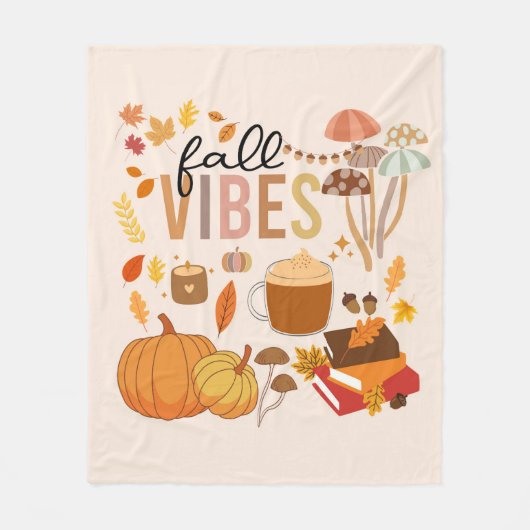 Fall Vibes Fleecedecke (Vorderseite)