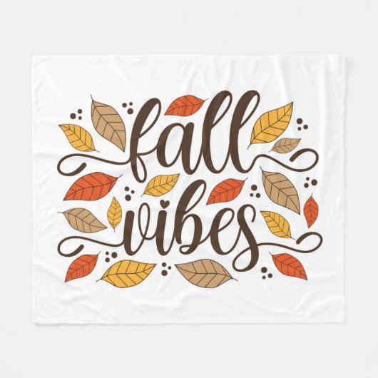 Fall Vibes Fleecedecke (Vorderseite (Horizontal))