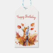 Fall vibes Fox - Geburtstag Geschenkanhänger (Vorderseite)