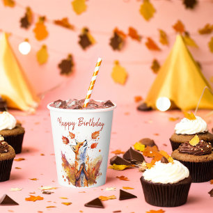 Fall vibes Fox - Geburtstag Pappbecher