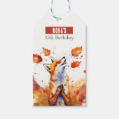 Fall vibes Fox - Geburtstagsparty - Geschenkanhänger (Vorderseite)