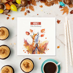 Fall vibes Fox - Geburtstagsparty - Serviette