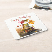 Fall vibes Frog - Geburtstag Untersetzer (angewinkelt)