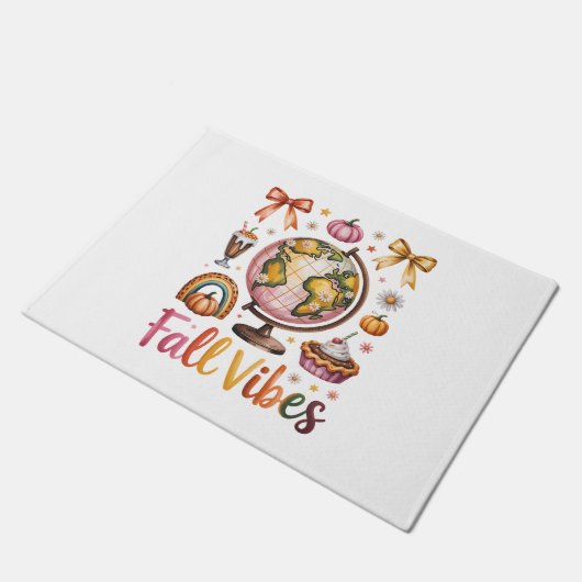 Fall Vibes Fußmatte (Schrägansicht)