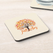 Fall Vibes - Gemütlicher Fall Tree Getränkeuntersetzer (Linke Seite)