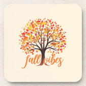 Fall Vibes - Gemütlicher Fall Tree Getränkeuntersetzer (Vorderseite)