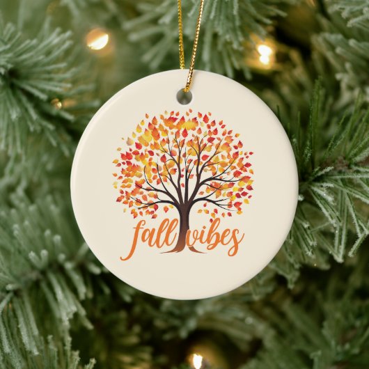 Fall Vibes - Gemütlicher Fall Tree Keramik Ornament (Baum)