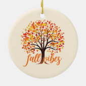 Fall Vibes - Gemütlicher Fall Tree Keramik Ornament (Hinten)