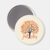 Fall Vibes - Gemütlicher Fall Tree Magnet (Vorderseite/Rückseite)