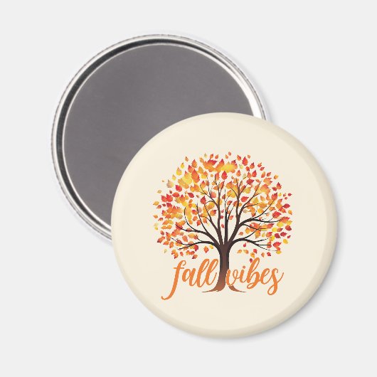 Fall Vibes - Gemütlicher Fall Tree Magnet (Vorderseite/Rückseite)