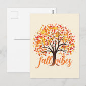Fall Vibes - Gemütlicher Fall Tree Postkarte (Vorne/Hinten)