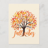 Fall Vibes - Gemütlicher Fall Tree Postkarte (Vorderseite)