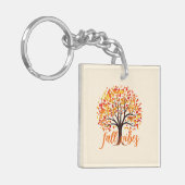 Fall Vibes - Gemütlicher Fall Tree Schlüsselanhänger (Vorderseite links)