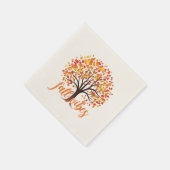 Fall Vibes - Gemütlicher Fall Tree Serviette (Ecke)