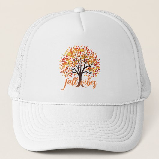 Fall Vibes - Gemütlicher Fall Tree Truckerkappe (Vorderseite)