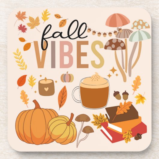 Fall Vibes Getränkeuntersetzer (Vorderseite)