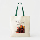 Fall Vibes Herbstboho Sonnenblume Dankend Tote Tas Tragetasche (Vorne)