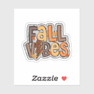 Fall Vibes Herbstlaubs Pumpkin Gewürz Erntedank Aufkleber