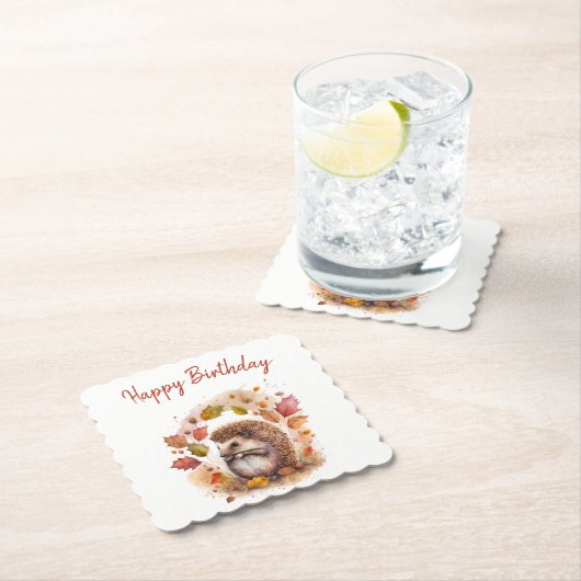 Fall vibes Igel - Geburtstag Untersetzer (Vor Ort)