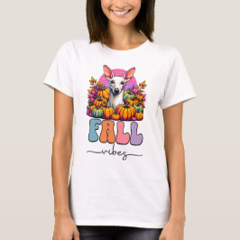Fall Vibes Iggy Dog Pumpkin Patch Pastel Goth T-Shirt