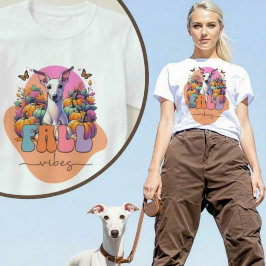 Fall Vibes Italian Greyhound Dog Pumpkin Patch T-Shirt