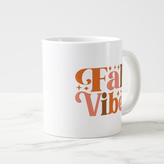 Fall Vibes Jumbo-Tasse (Vorderseite Rechts)