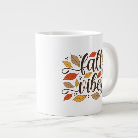 Fall Vibes Jumbo-Tasse (Vorderseite Rechts)