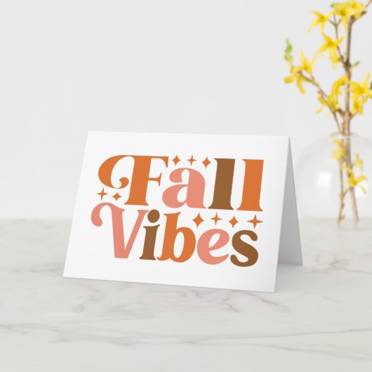 Fall Vibes Karte (Gelbe Blume)