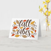 Fall Vibes Karte (Gelbe Blume)