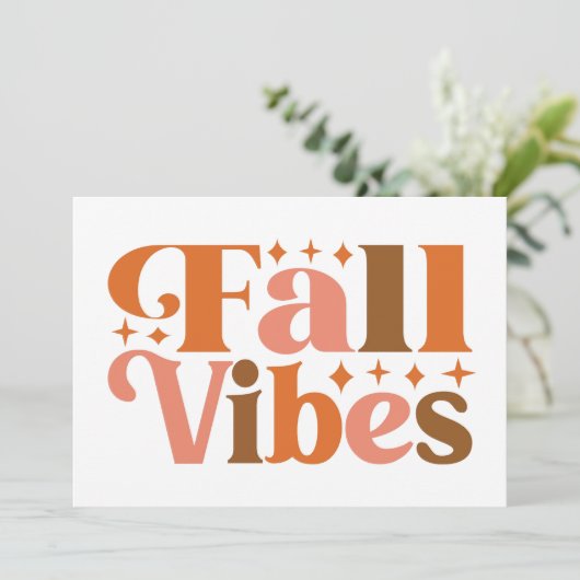 Fall Vibes Karte (Stehend Vorderseite)