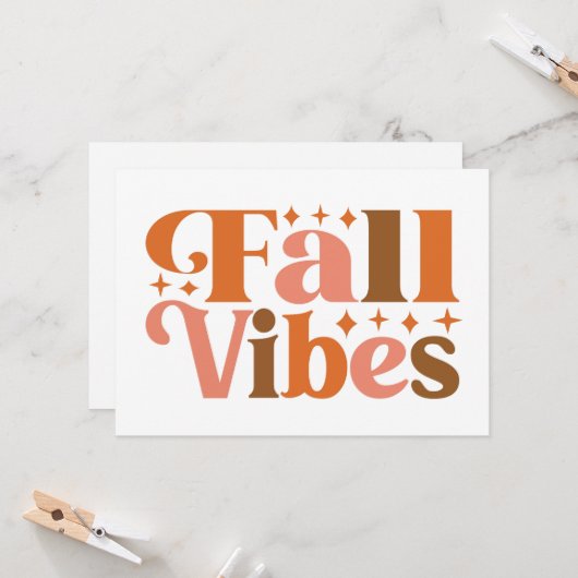 Fall Vibes Karte (Vorderseite/Rückseite Beispiel)
