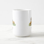 Fall Vibes Leopard Gnome Gelbe Lieferwagen Kaffeetasse (Mittel)