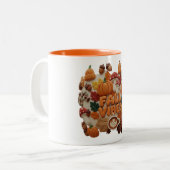 Fall Vibes Mug, Fall 2D Puff Coffee Zweifarbige Tasse (Vorderseite Links)