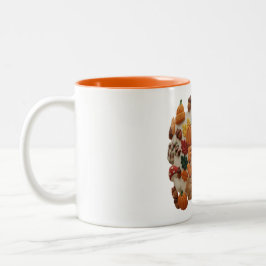 Fall Vibes Mug, Fall 2D Puff Coffee Zweifarbige Tasse