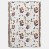 Fall Vibes Nahtloses Muster Decke (Vorderseite Vertikal)