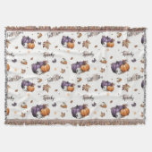 Fall Vibes Nahtloses Muster Decke (Vorderseite)