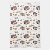 Fall Vibes Nahtloses Muster Geschirrtuch (Vertikal)