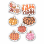 Fall Vibes Niedlich Pumpkin Stickers Aufkleber (Vorderseite)