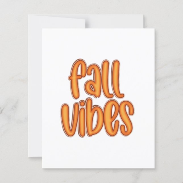 🍂 Fall Vibes Orange Text Graphic (Vorderseite)