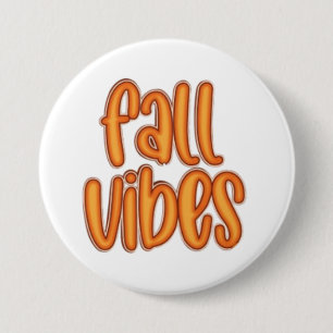 🍂 Fall Vibes Orange Text Graphic Button